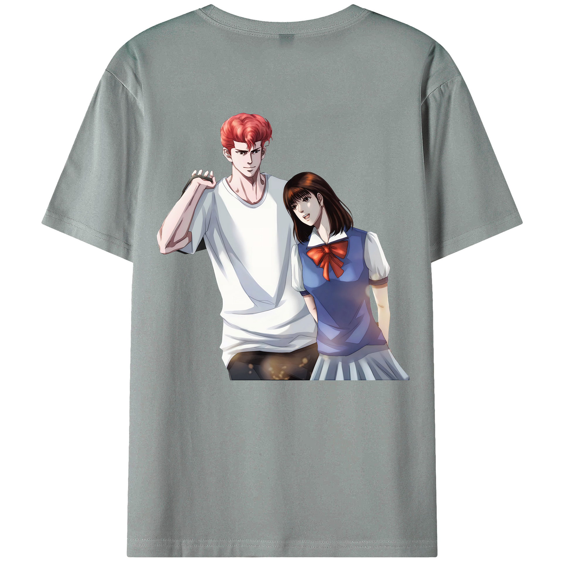 （画像用） SLAM DUNK／スラムダンク 綿100％ メンズ半袖Tシャツ（バックプリント） 通気性